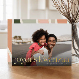 Verbindung | Vollständiges Foto Joyous Kwanzaa Folien Feiertagskarte