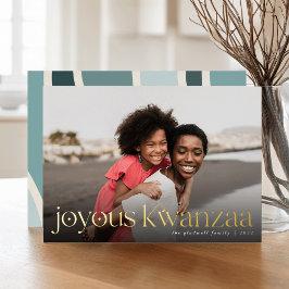 Verbindung | Vollständiges Foto Joyous Kwanzaa Folien Feiertagskarte