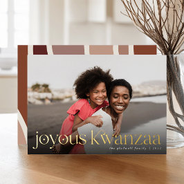 Verbindung | Vollständiges Foto Joyous Kwanzaa Folien Feiertagskarte