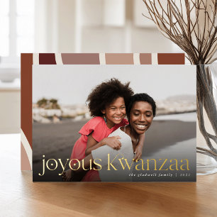 Verbindung Vollständiges Foto Joyous Kwanzaa Folien Feiertagskarte