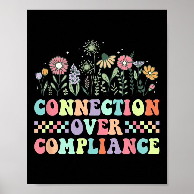 Verbindung vor Compliance Autismus-Bewusstsein Spe Poster (Vorne)