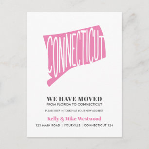 VERBINDUNG Wir haben neue Adresse Neue Zuhause ver Postkarte