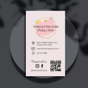 Verbindung zu uns, soziale Medien, qr Code Make-up Visitenkarte