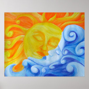 Verbindungsposter für den Wasserfarbenstift Sun Mo Poster