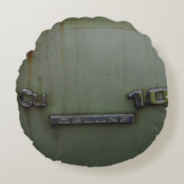 verblassen antikes Grün Rundes Kissen