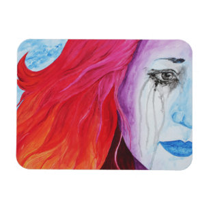 Verblassende Surrealer Regenbogen Frau Original Ku Magnet