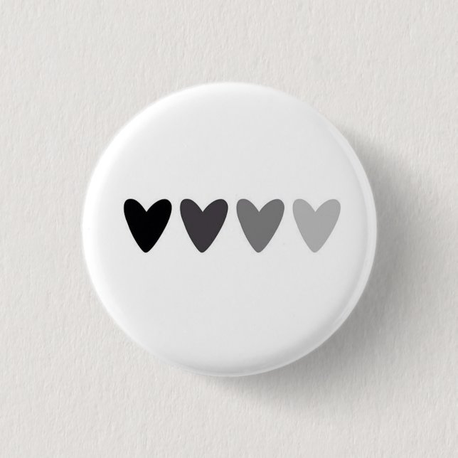 Verblassender Herz-Knopf Button (Vorderseite)
