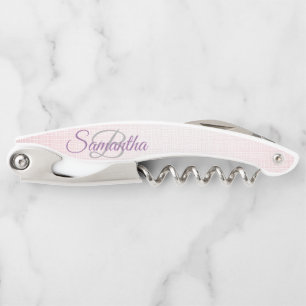 Verblassender stilvoller Monogramm-Glitter-Kellner Kellnermesser