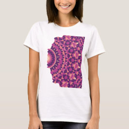 Verblassendes Kachel Muster T-Shirt