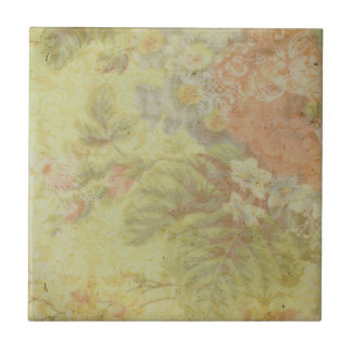 Verblasst Floral im Vintage-Stil Fliese