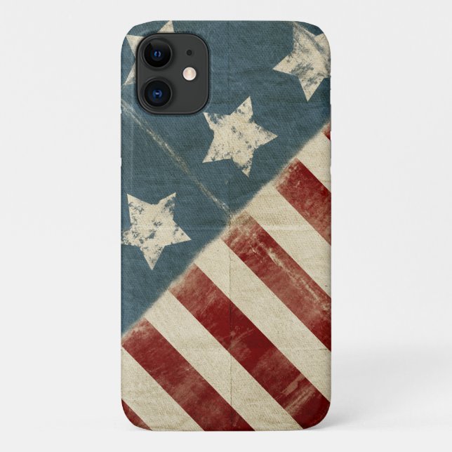 verblasste amerikanische Flagge Case-Mate iPhone Hülle (Rückseite)