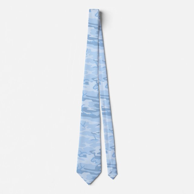 Verblaßte blaue Camouflage Krawatte (Vorderseite)