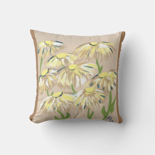 verblasste Blume Kissen (Vorderseite)