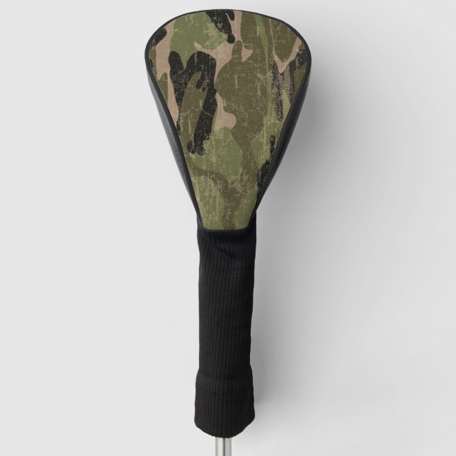 Verblasste grüne Tarnung Golf Headcover (Vorderseite)