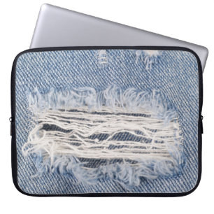 Verblasste Jeans Textur Laptopschutzhülle