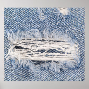 Verblasste Jeans Textur Poster
