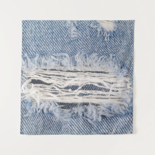 Verblasste Jeans Textur Wandteppich