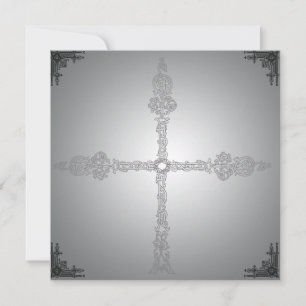 Verblasste keltische Kreuz-Gotik-Einladung Einladung