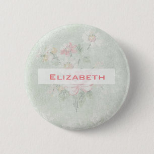 Verblasste Rosen - shabby vintage Design personali Button