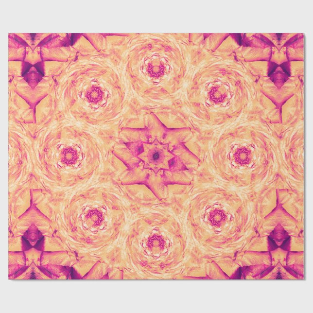 Verblasste Rosenbrosche Geschenkpapier (Flach)