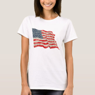 Verblaßte Ruhm-amerikanische Flagge T-Shirt
