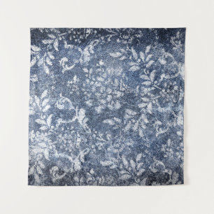 Verblasster Blumenbeweis: Grungy texturierter Hint Wandteppich