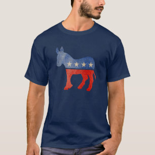 Verblaßter Demokrat-Esel T-Shirt