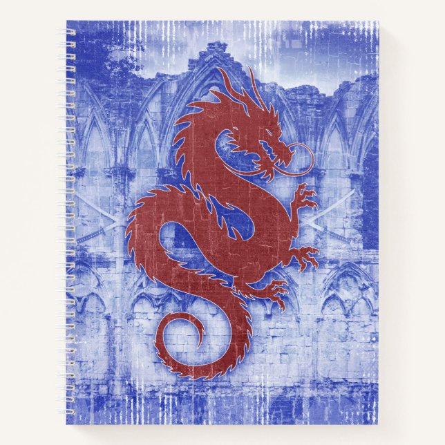 Verblasster Drache Notizbuch (Vorderseite)