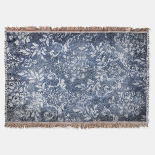 Verblasster floraler Denim: Grungy texturierter Hi Decke