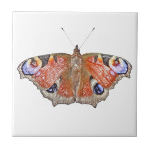 verblaßter Schmetterling Fliese