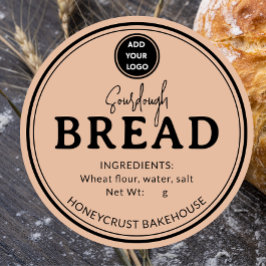 Verblasster Terracota-Bäckerei-Sauerteig-Brot-Aufk Runder Aufkleber