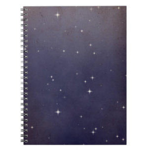 Verblasster violetter Sternenhimmel Notizblock