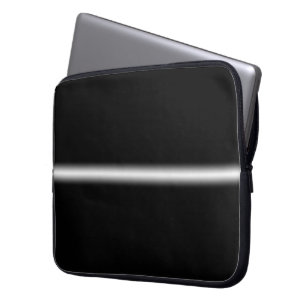 Verblaßter weißer Streifen auf Schwarzem Laptopschutzhülle