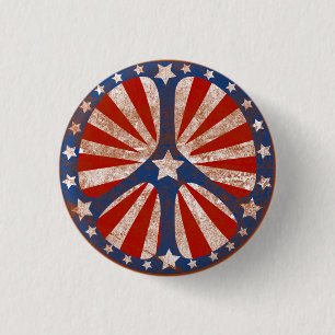 Verblaßtes amerikanisches Friedenszeichen Button