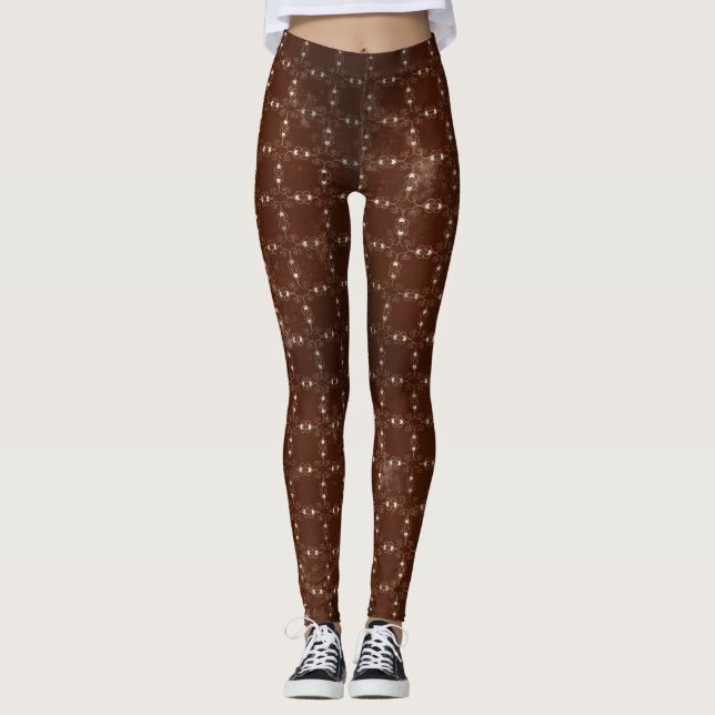 Verblasstes Herzspitzenmuster Leggings (Vorderseite)