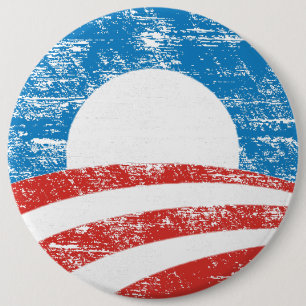 Verblaßtes Obama-Logo Button