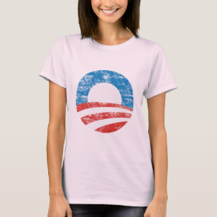 Verblaßtes Obama-Logo T-Shirt
