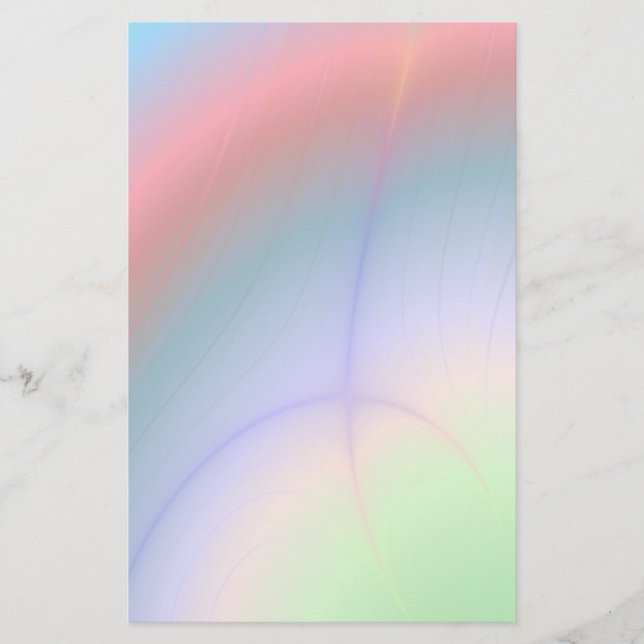 Verblaßtes Regenbogen-Aurora-abstraktes Briefpapier (Vorderseite)