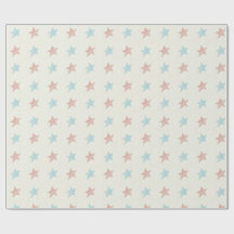 verblasstes Sternmuster Rot Blau