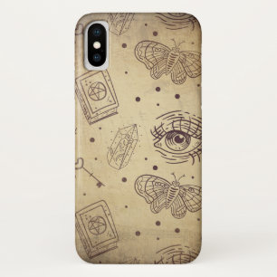 Verbleibtes Vintages Schmetterlingshaugenherz Case-Mate iPhone Hülle