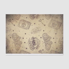 Verbleibtes Vintages Schmetterlingshaugenherz Seidenpapier