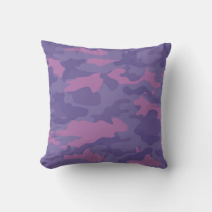 Verblendete Lila Camouflage Kissen