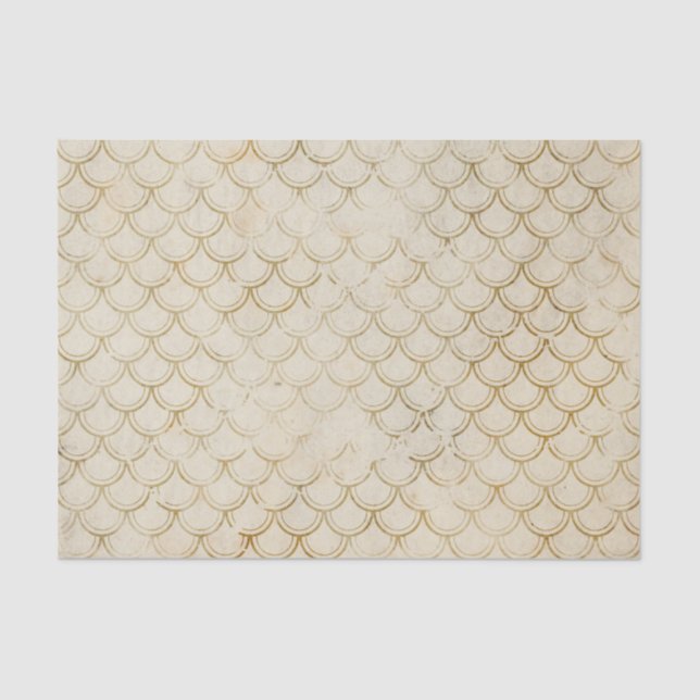 Verblendete Mermaid-Skala Dekoupage Tissue Seidenpapier (Vorderseite)