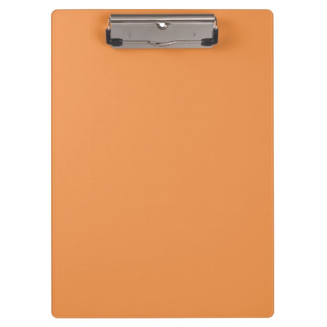 Verblendete Orange (feste Farbe) Klemmbrett (Vorderseite)