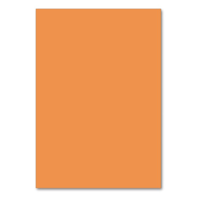 Verblendete Orange (feste Farbe) Tischnummer (Vorderseite)
