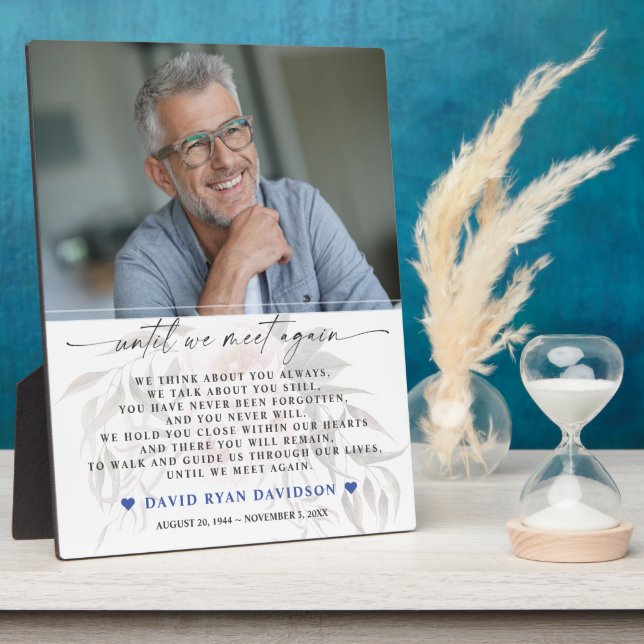 Verblendetes Foto, bis wir wieder Beerdigung Pla t Fotoplatte (Seite)