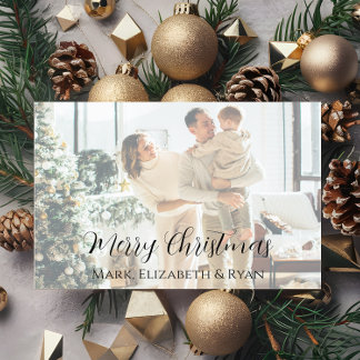 Verblendetes Foto Frohe Weihnachtskarte Feiertagskarte