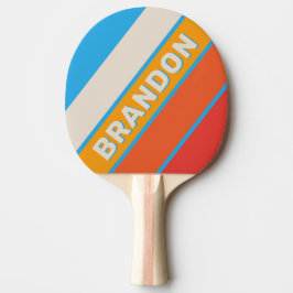 Verblendetes Surf Blau, fett gestrichen mit Name Tischtennis Schläger