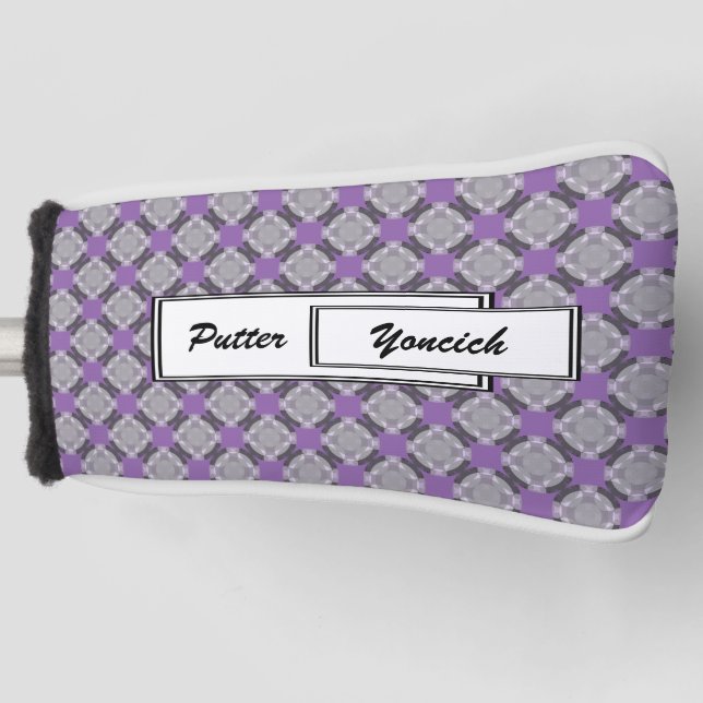 Verblendetraster von Kenneth Yoncich Golf Headcover (Vorderseite)
