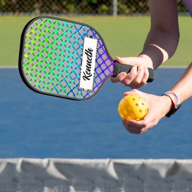 Verblendetraster von Kenneth Yoncich Pickleball Schläger (InSitu)